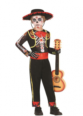 Mariachi Skeleton Costume for Kids