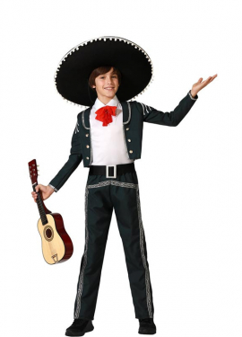 Black Mariachi Costume with Belt for Child