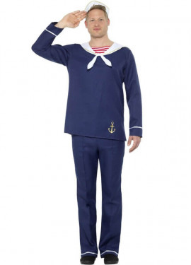 RUMAOZIA Costume da marinaio, da uomo, a righe, in cotone, per vacanze, casual, estivo, casual, leggero, basic, a righe, vestibilità classica, stile retrò, Z01 BLU MARINO, XXS