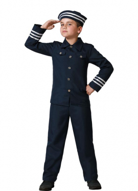 Dark blue merchant sailor costume for boys