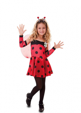 Ladybug costume with wings for girl