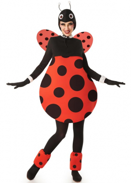 Chubby Ladybug Costume with Wings for Women