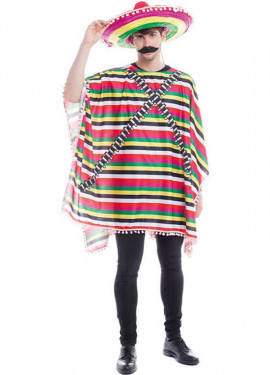 Multicolored striped Mexican costume for men