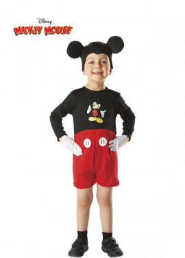 club Prisionero de guerra Monarca Disfraz de Mickey Mouse Negro y Rojo con Orejas para niño