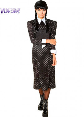 Wednesday Addams Family Polka Dot Costume for Women