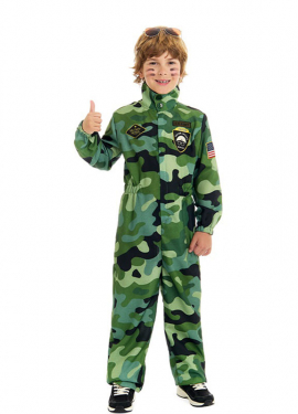 Disfraz de Militar Camuflaje para niño