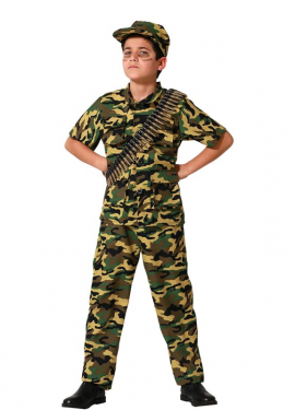 Costume militare tuta mimetica per ragazzo