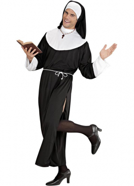 Flirty Carmelo Nun Costume for Adults