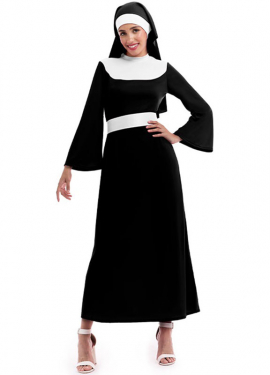 Black Nun costume for women