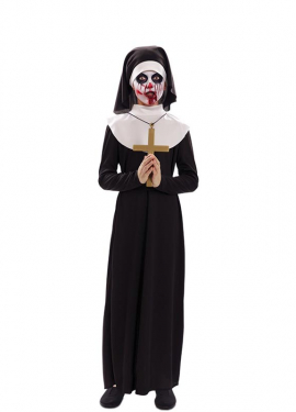 Black Nun Costume for Girls