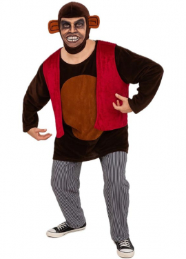 Costume de singe tueur avec gilet pour hommes