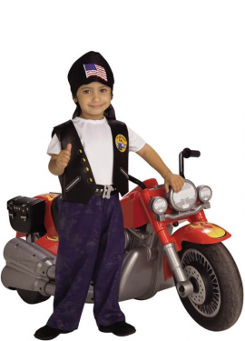 Gilet In Pelle Finta Da Motociclista: Costume Rocker, Classico, Per Uomo, Taglia Unica
