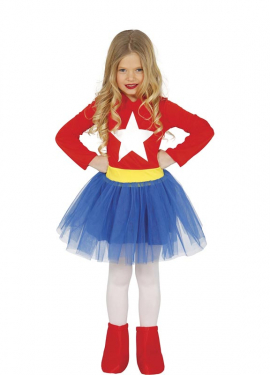 Wonder Woman costume with tutu for girls