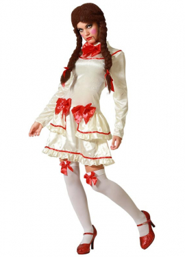 Beige Porcelain Doll Costume for Women