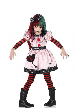 Sinister Rag Doll Costume for Girl