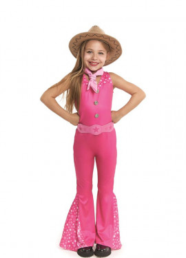 Fuchsia Cowgirl Famous Doll Costume for Girl