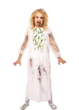 Possessed Girl Costume White Nightgown for Girls