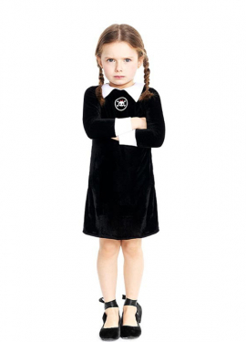 Classic black creepy girl costume for baby and girl