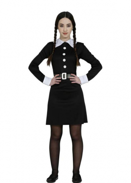 Sinister Girl costume with belt for teenagers