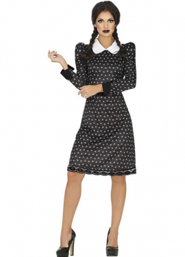 Sinister Girl costume with polka dots for women