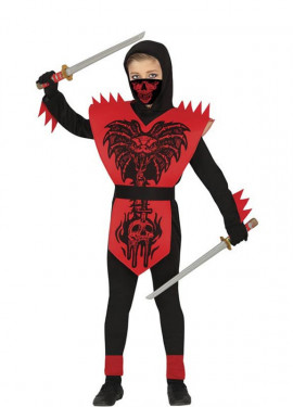 Red and black Cobra Ninja costume for children