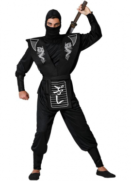 White Dragon Ninja Costume for Men