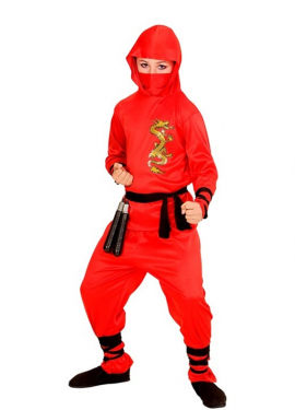 Red Dragon Ninja Costume for Boys