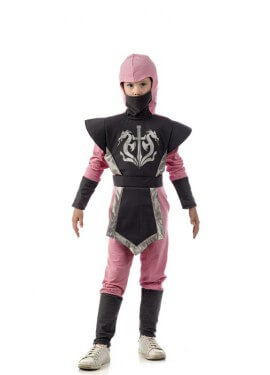 Disfraz de Ninja rosa para niña Disfraz de Ninja rosa para niña