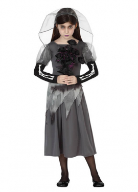 Fato de Corpse Bride para menina no Halloween