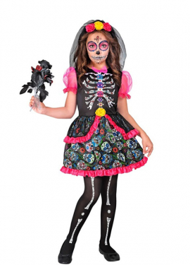 Day of the Dead Catrina Bride Costume for Girls