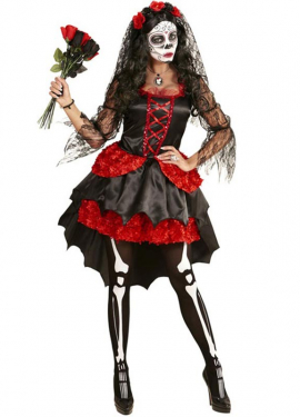 Catrina Skeleton Bride Costume for Women