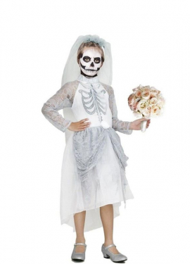 Gray Bride Costume for Girl