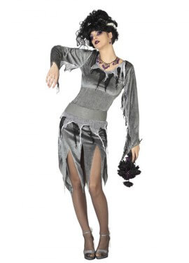 Fato de noiva zombie para mulher no Halloween
