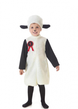 White Sheep Costume with Hood for Children