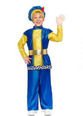Disfraz de Paje Real azul para niño