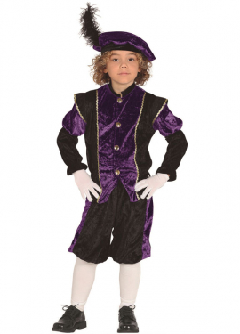 Disfraz de Paje Real lila para niños