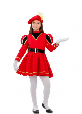 Red Royal Page Girl Costume