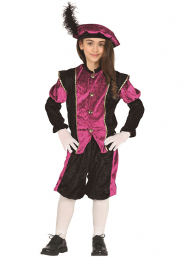 Fato Rosa de Pajem Real para Crianças