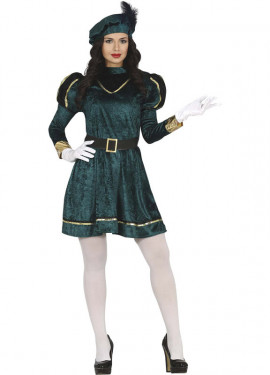 Elegant Green Page Costume for women