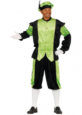 Green and Black Pageboy Costume for Men