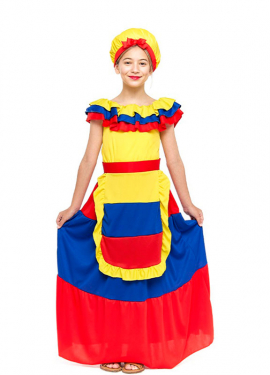 Disfraz de Palenquera para niña