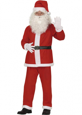 Santa Claus costume with black belt for men