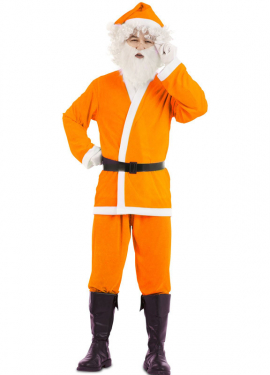 Orange Santa Claus costume for men