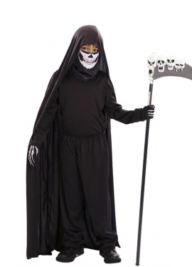 Grim Reaper Costume with Mask for Kids Grim Reaper Costume with Mask for Kids