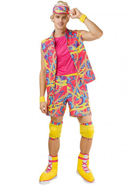 Complementos multicolor para disfraces y ropa de época, años 80