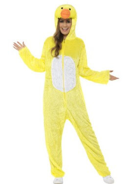 Fato de pato amarelo para adulto