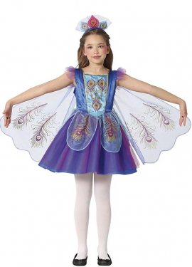 Elegant blue peacock costume for girls