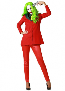 Red Conflictive Clown Costume for women