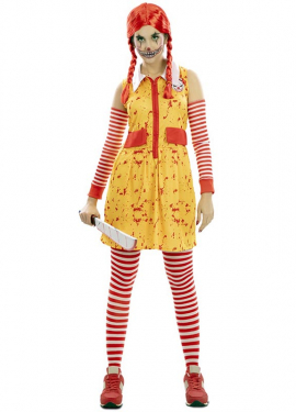 Women's Killer Burger Clown Costume