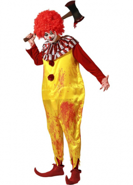 Bloody Hamburger Clown Costume for Men